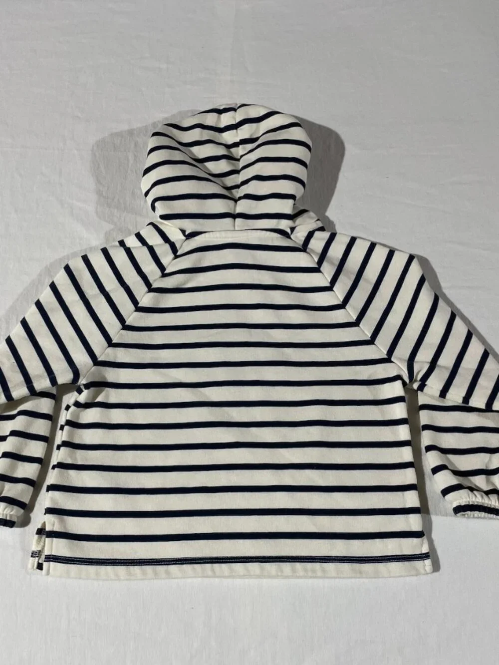 Old Navy Girls 5T Love You More Hoodie Navy Stripe Fleece Lined Valentine